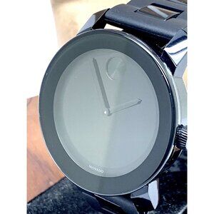 Movado Men's Watch 3600047 Bold Swiss Quartz Black Dial Stainless Steel Rubber